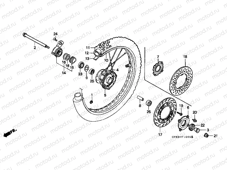 F-10 FRONT WHEEL