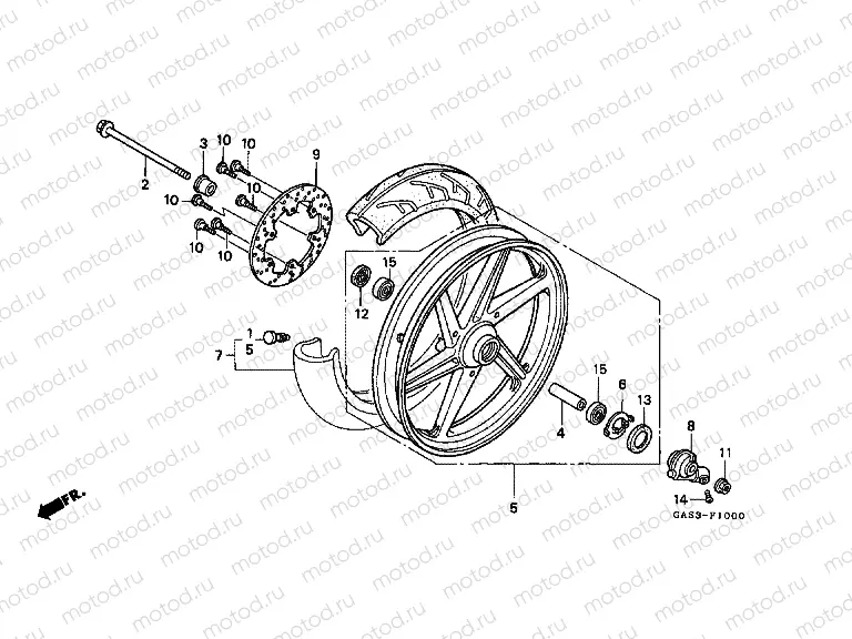 F-10 FRONT WHEEL