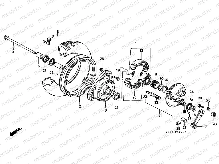F-10 FRONT WHEEL (CH125E / G)