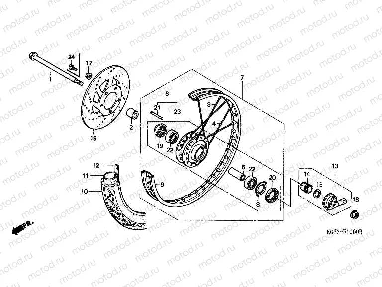 F-10 FRONT WHEEL (FS125 / M)