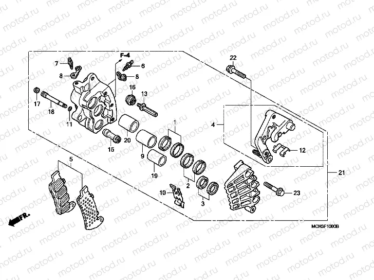 F-10 J. FRONT BRAKE CALIPER