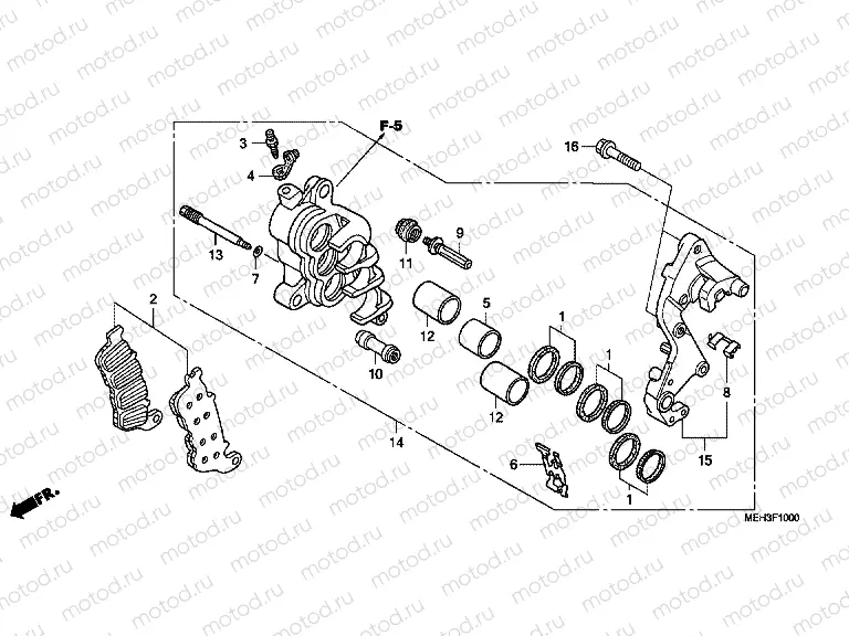 F-10 J. FRONT BRAKE CALIPER