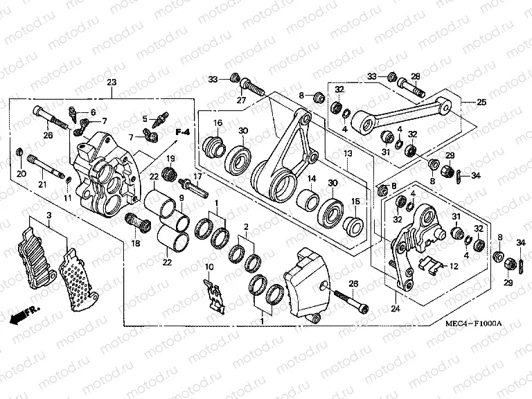F-10 R. FRONT BRAKE CALIPER