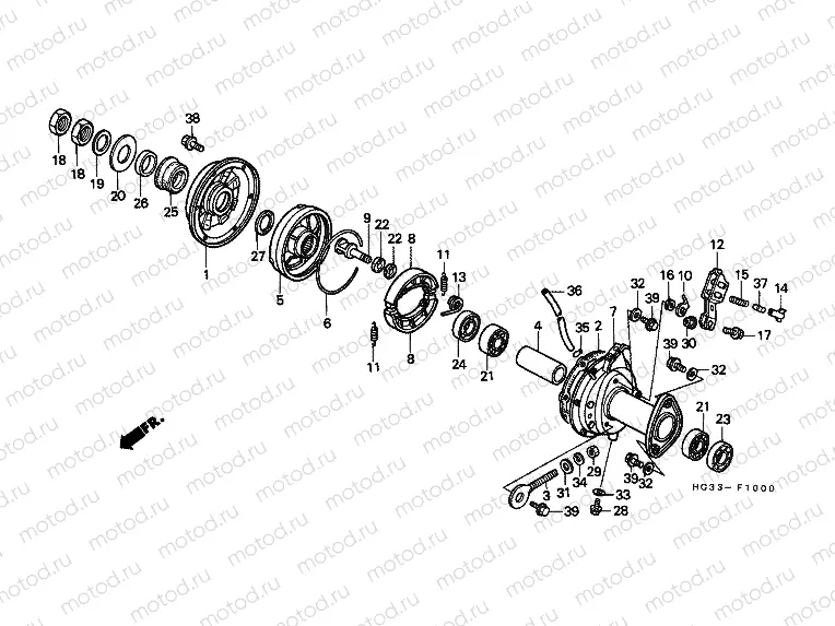 F-10 REAR BRAKE DRUM