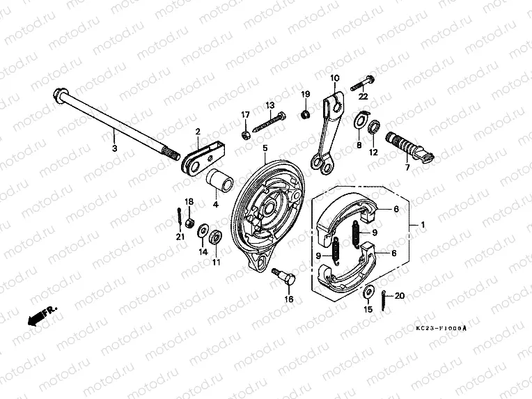 F-10 REAR BRAKE PANEL
