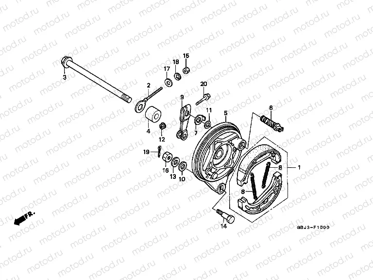 F-10 REAR BRAKE PANEL