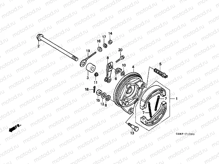 F-10 REAR BRAKE PANEL