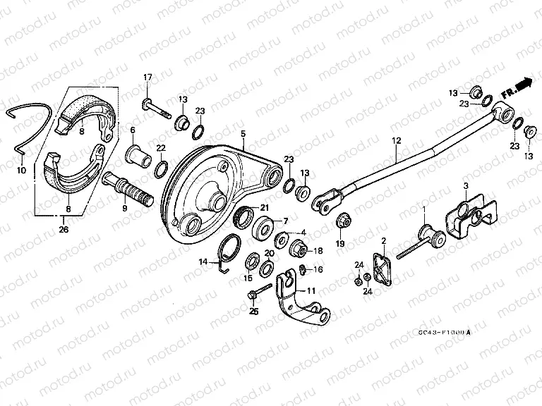 F-10 REAR BRAKE PANEL (RF / RG / RH / RJ / RK)