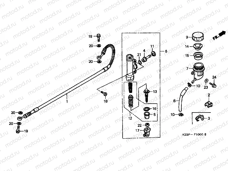 F-10 REAR MAIN BRAKE CYLINDER