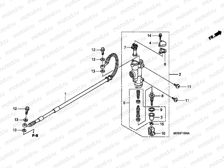 F-10 REAR MASTER CYLINDER