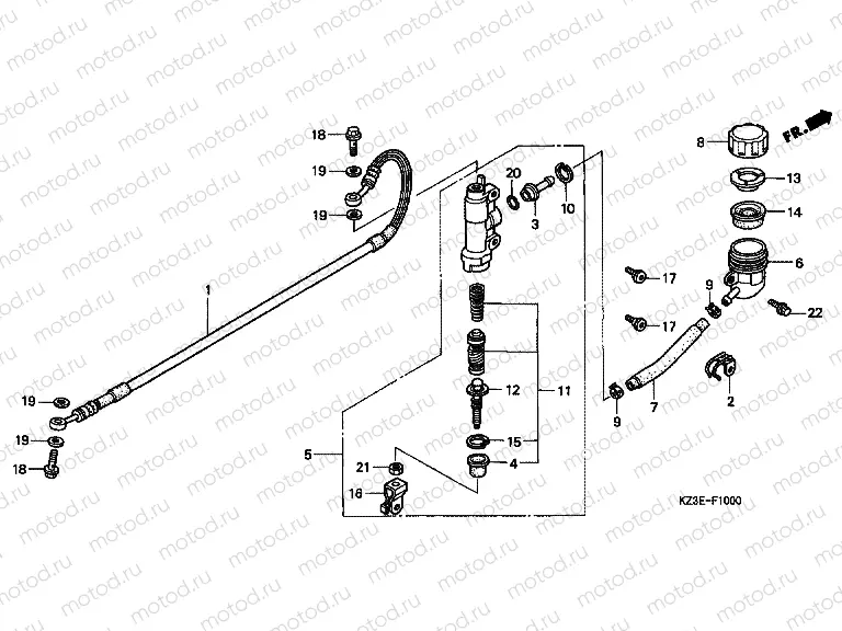 F-10 REAR MASTER CYLINDER