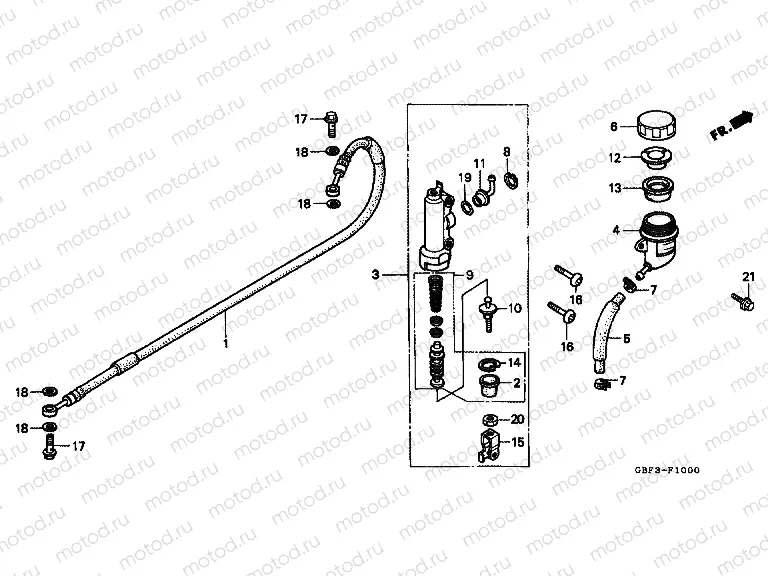 F-10 REAR MASTER CYLINDER