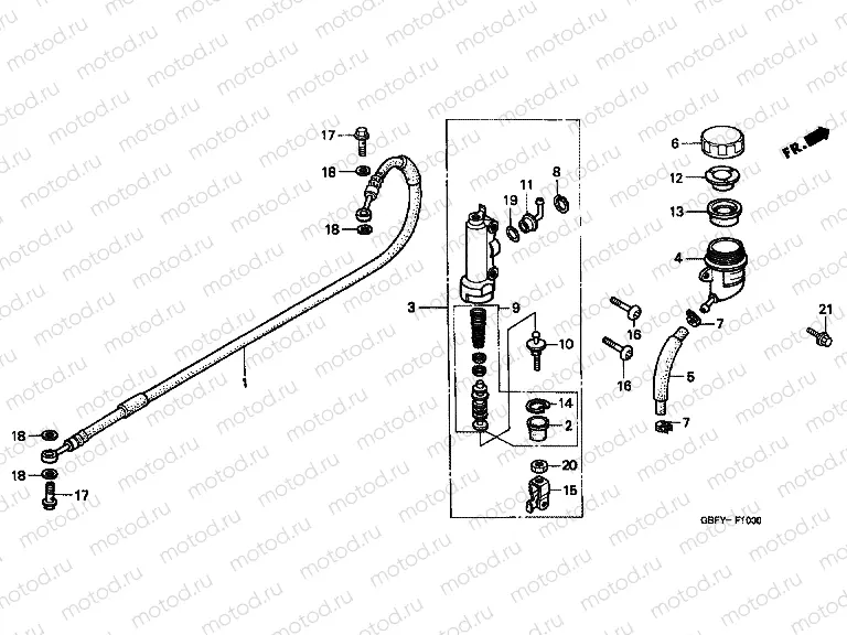F-10 REAR MASTER CYLINDER