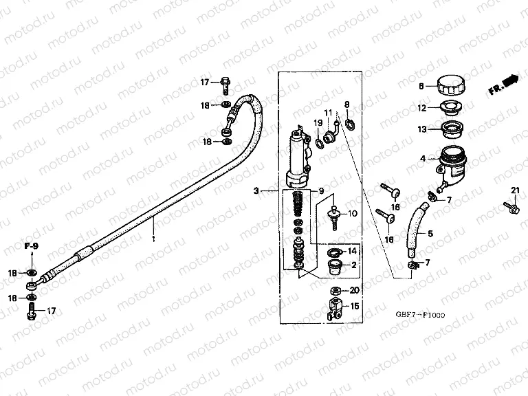 F-10 REAR MASTER CYLINDER
