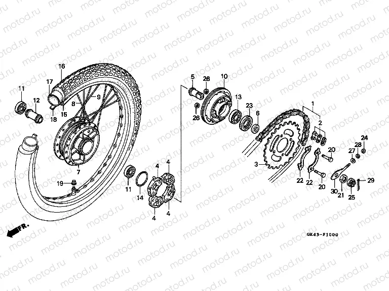 F-10 REAR WHEEL