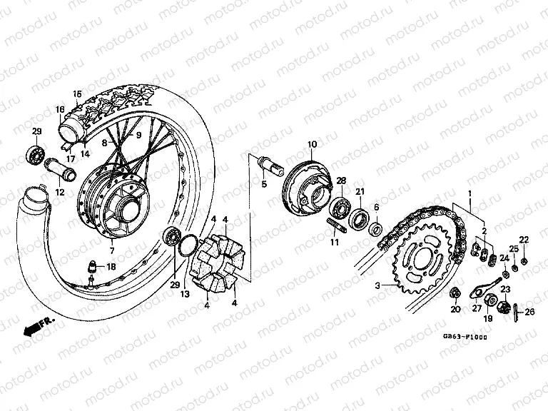 F-10 REAR WHEEL