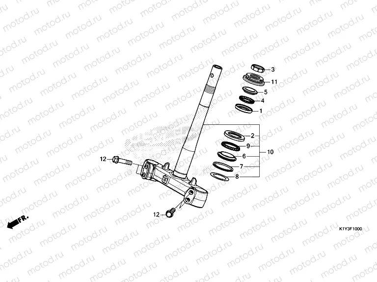 F-10 STEERING STEM