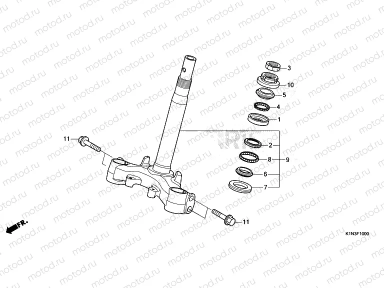 F-10 STEERING STEM