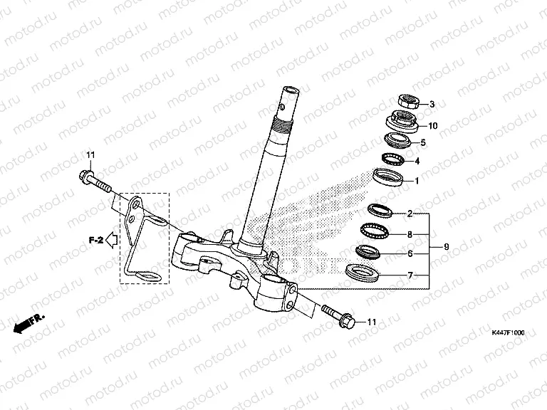 F-10 STEERING STEM