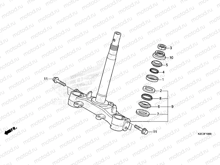 F-10 STEERING STEM