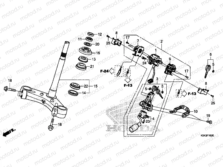 F-10 STEERING WHEEL / COMBINATION SWITCH (E / ED / F / MA)