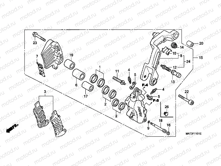 F-11-1 FRONT BRAKE CALIPER (B.)