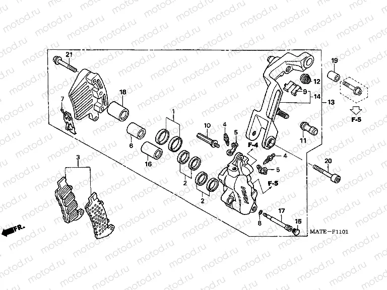 F-11-1 FRONT BRAKE CALIPER (B.)