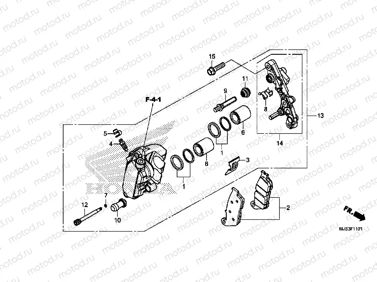 F-11-1 FRONT BRAKE CALIPER (NC750JH)