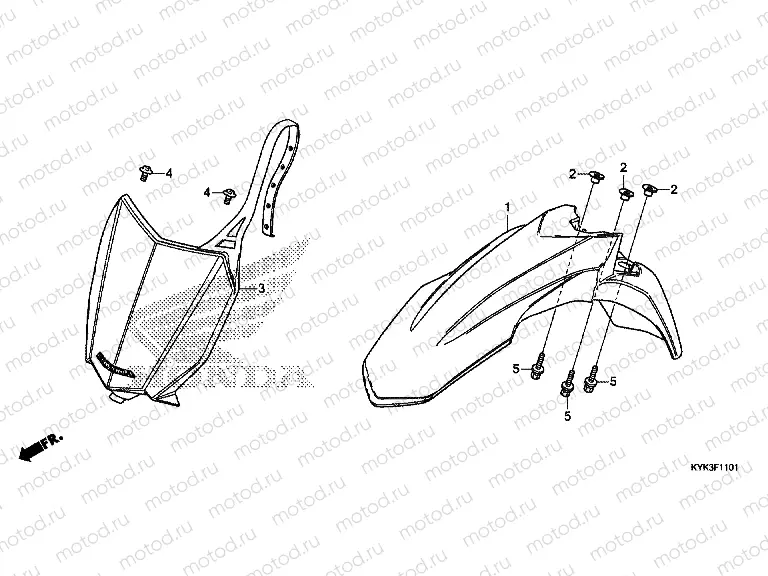 F-11-1 FRONT FENDER (CRF110FK/L/M/N)
