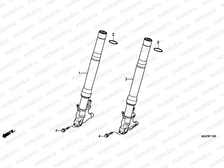 F-11-1 FRONT FORK (CBR1000S / SA)