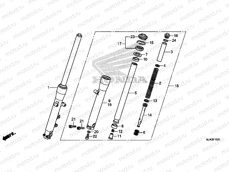F-11-1 FRONT FORK (VT750C2S)