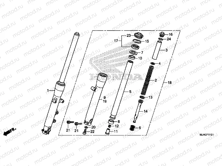 F-11-1 FRONT FORK (VT750C2S)