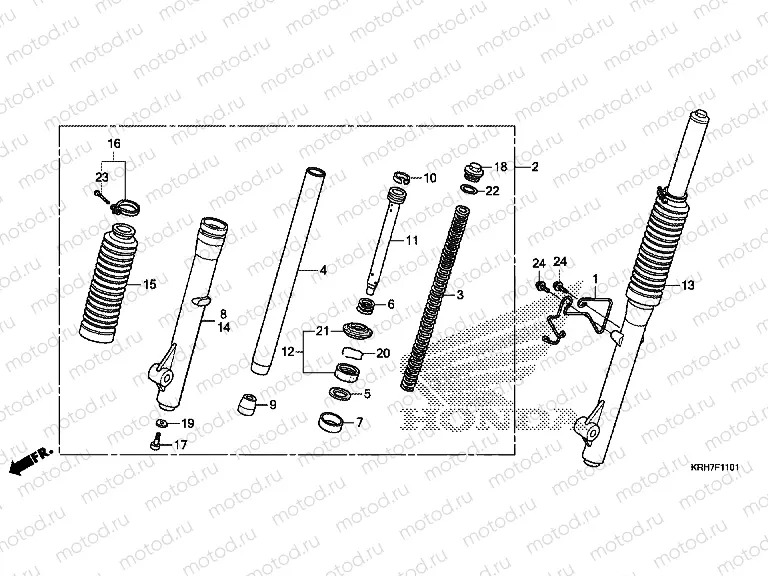 F-11-1 FRONT FORK (XL125LEK)