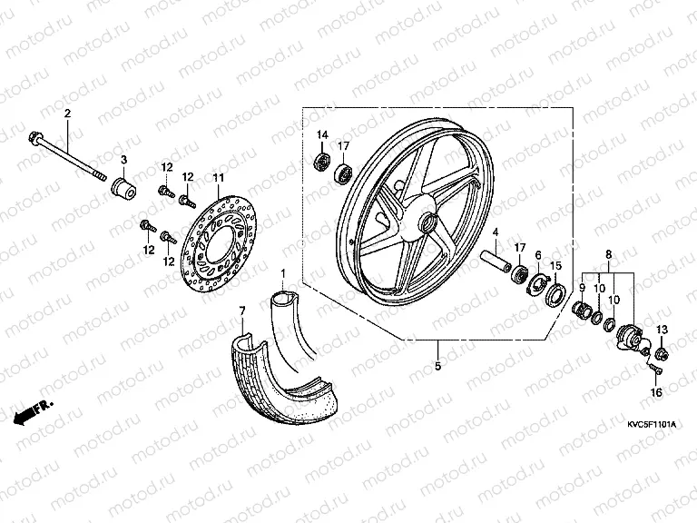 F-11-1 FRONT WHEEL (GLH1251SH / 3SH) (DISC BRAKE)