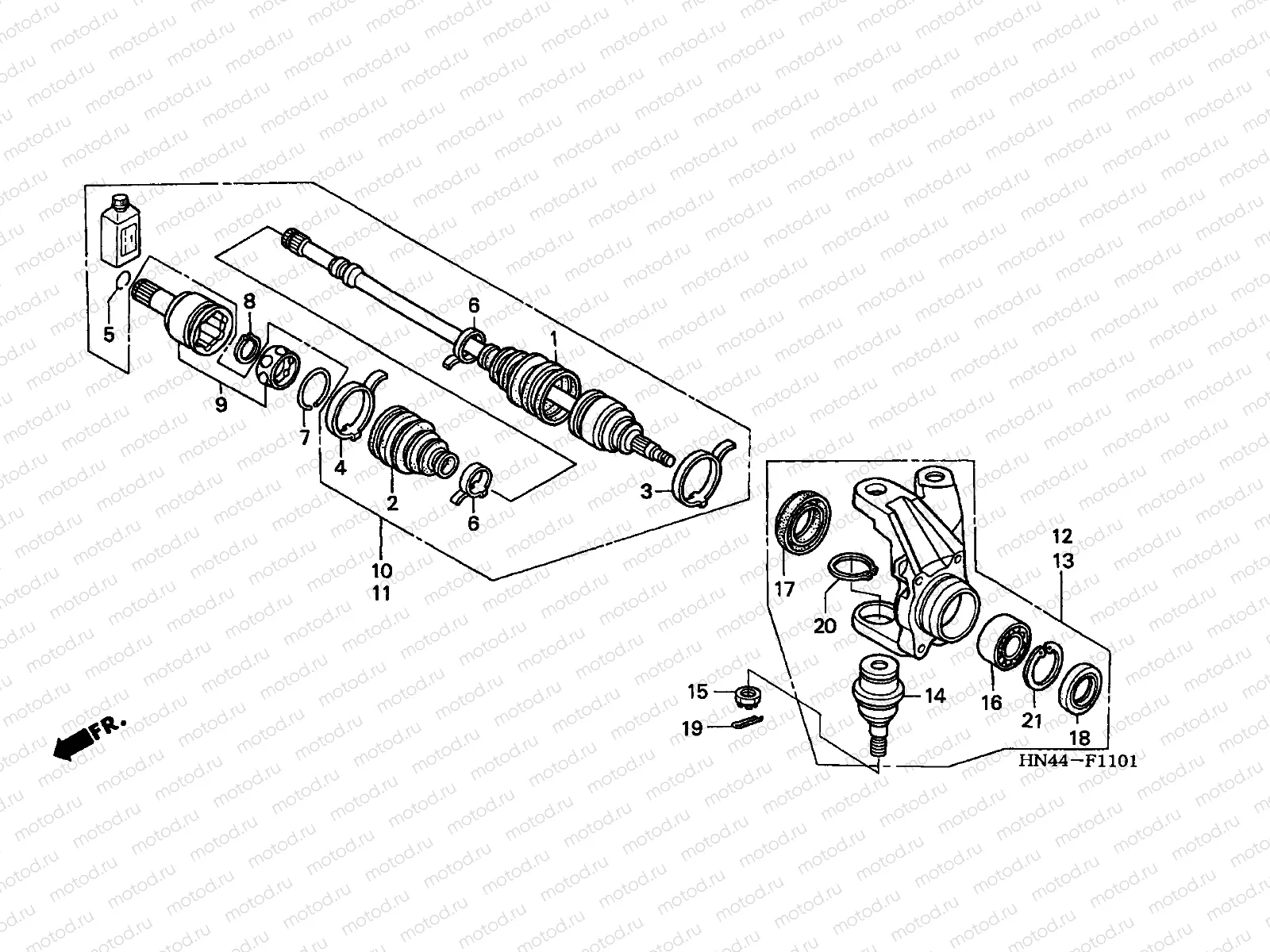 F-11-1 KNUCKLE (TRX350FM/FE)
