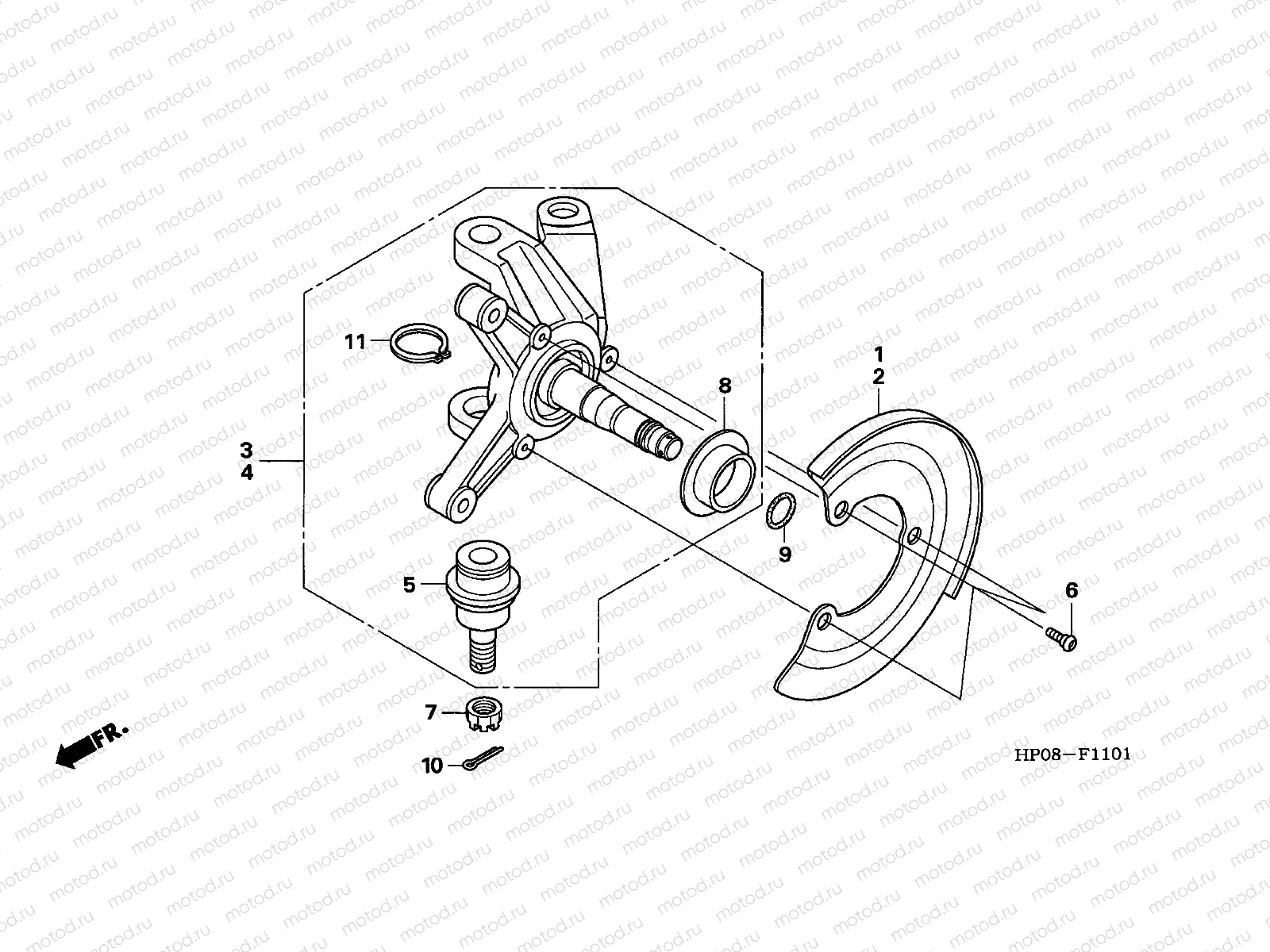 F-11-1 KNUCKLE (TRX500TM)