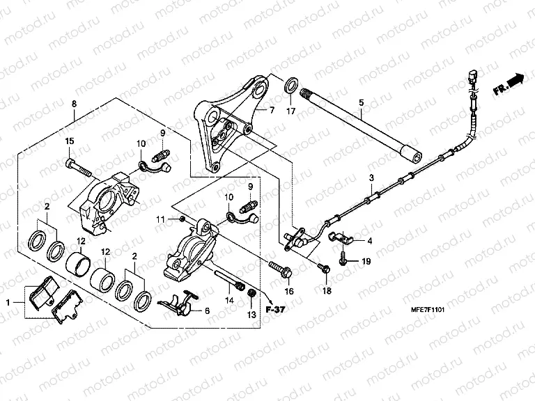F-11-1 REAR BRAKE CALIPER