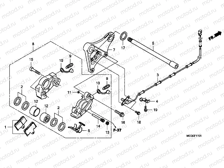 F-11-1 REAR BRAKE CALIPER