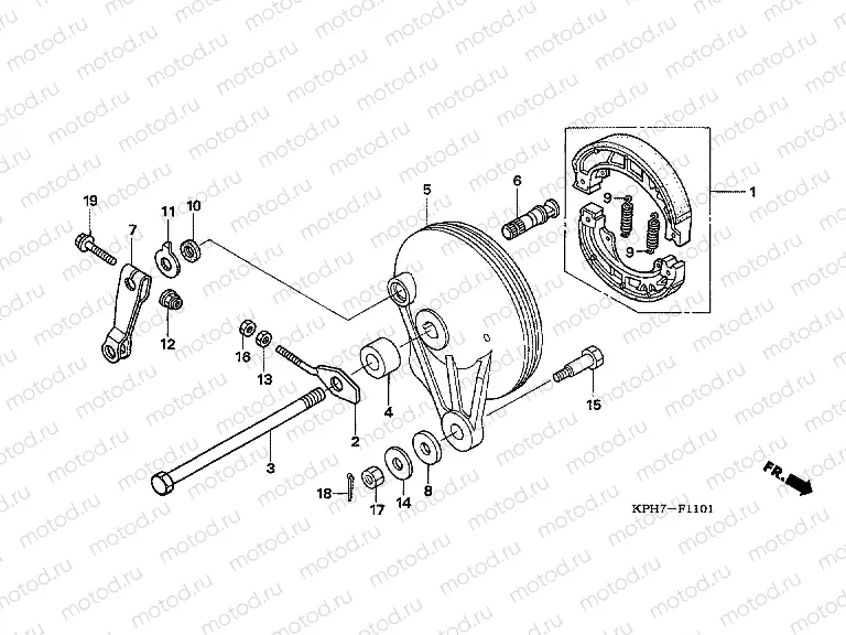 F-11-1 REAR BRAKE PANEL (ANF1256 / 7 / T6)