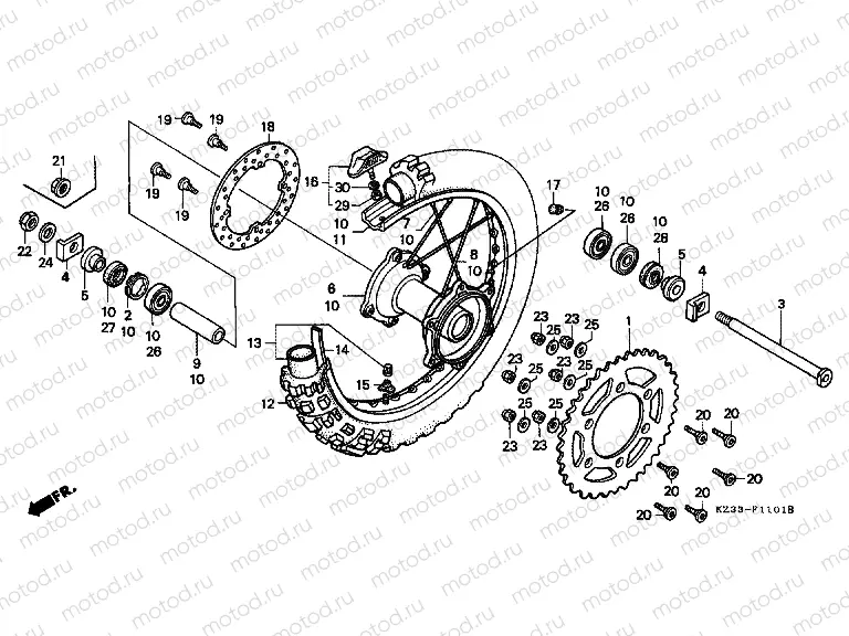 F-11-1 REAR WHEEL