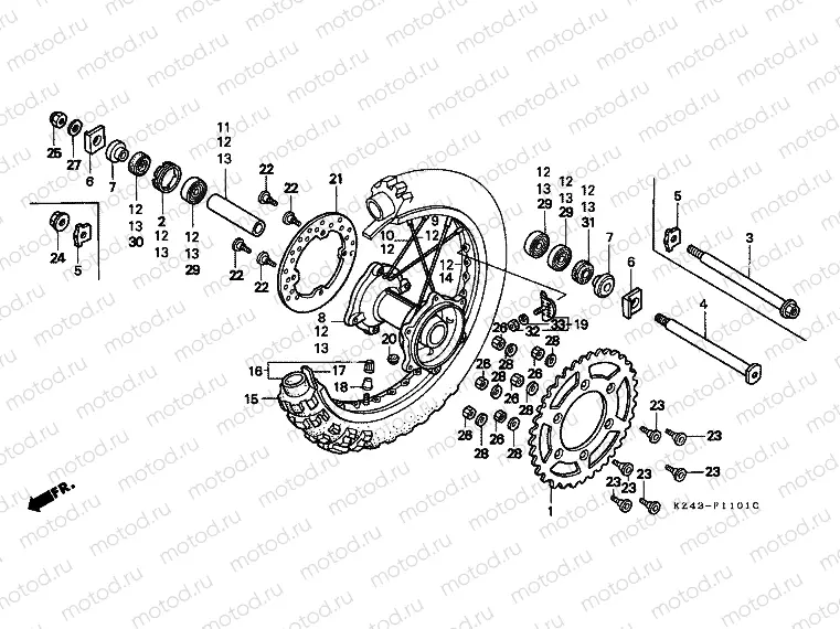 F-11-1 REAR WHEEL (2)