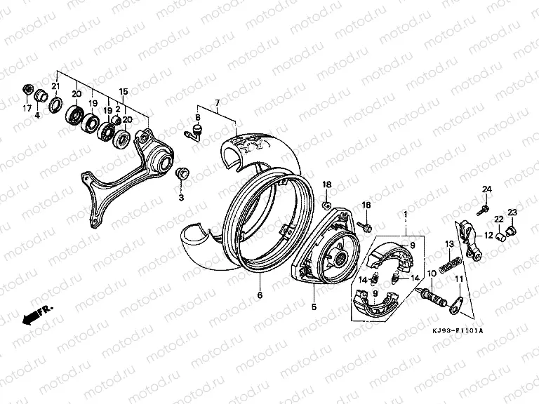F-11-1 REAR WHEEL (CH125G)