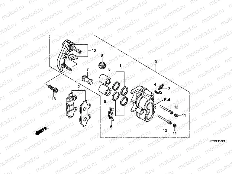 F-11-2 FRONT BRAKE CALIPER (SC125A)