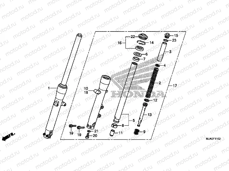 F-11-2 FRONT FORK (VT750S)