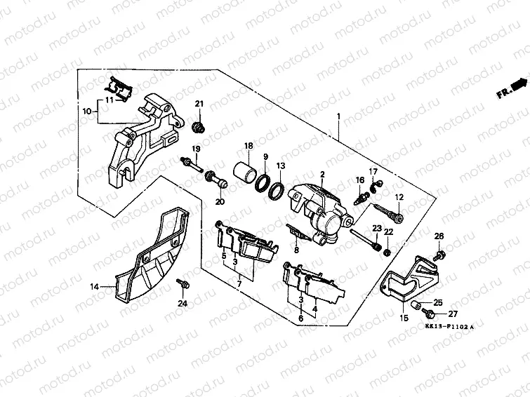 F-11-2 REAR BRAKE CALIPER