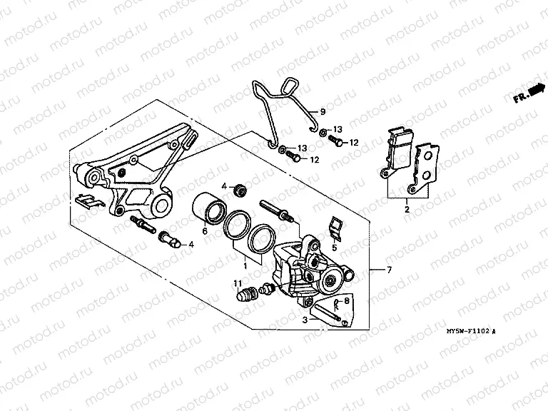 F-11-2 REAR BRAKE CALIPER (3)