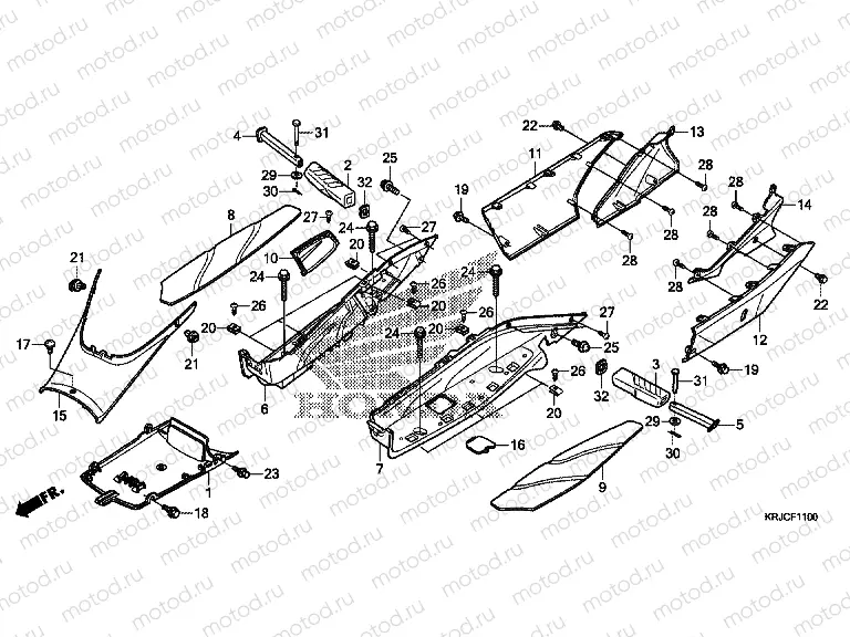 F-11 FLOOR PANEL / CENTER COVER