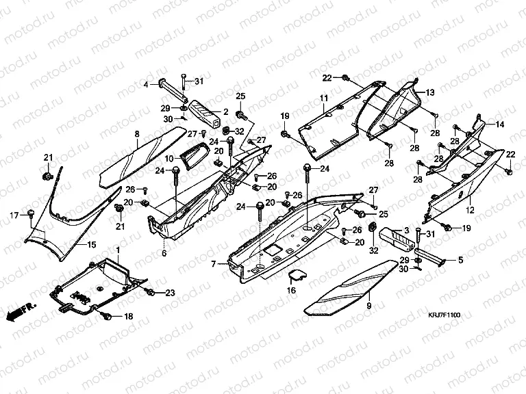 F-11 FLOOR PANEL / CENTER COVER
