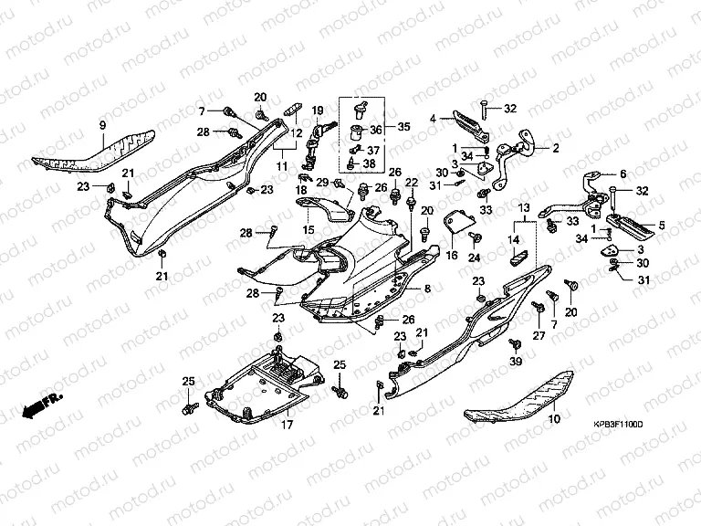F-11 FLOOR PANEL / CENTER COVER