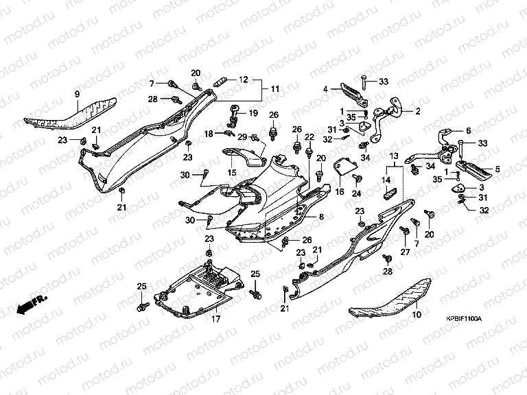 F-11 FLOOR PANEL / CENTER COVER
